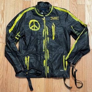 Vintage Painted Leather Jacket